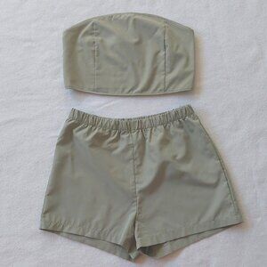 SHEIN tube top & shorts set NWOT